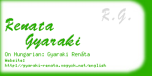 renata gyaraki business card